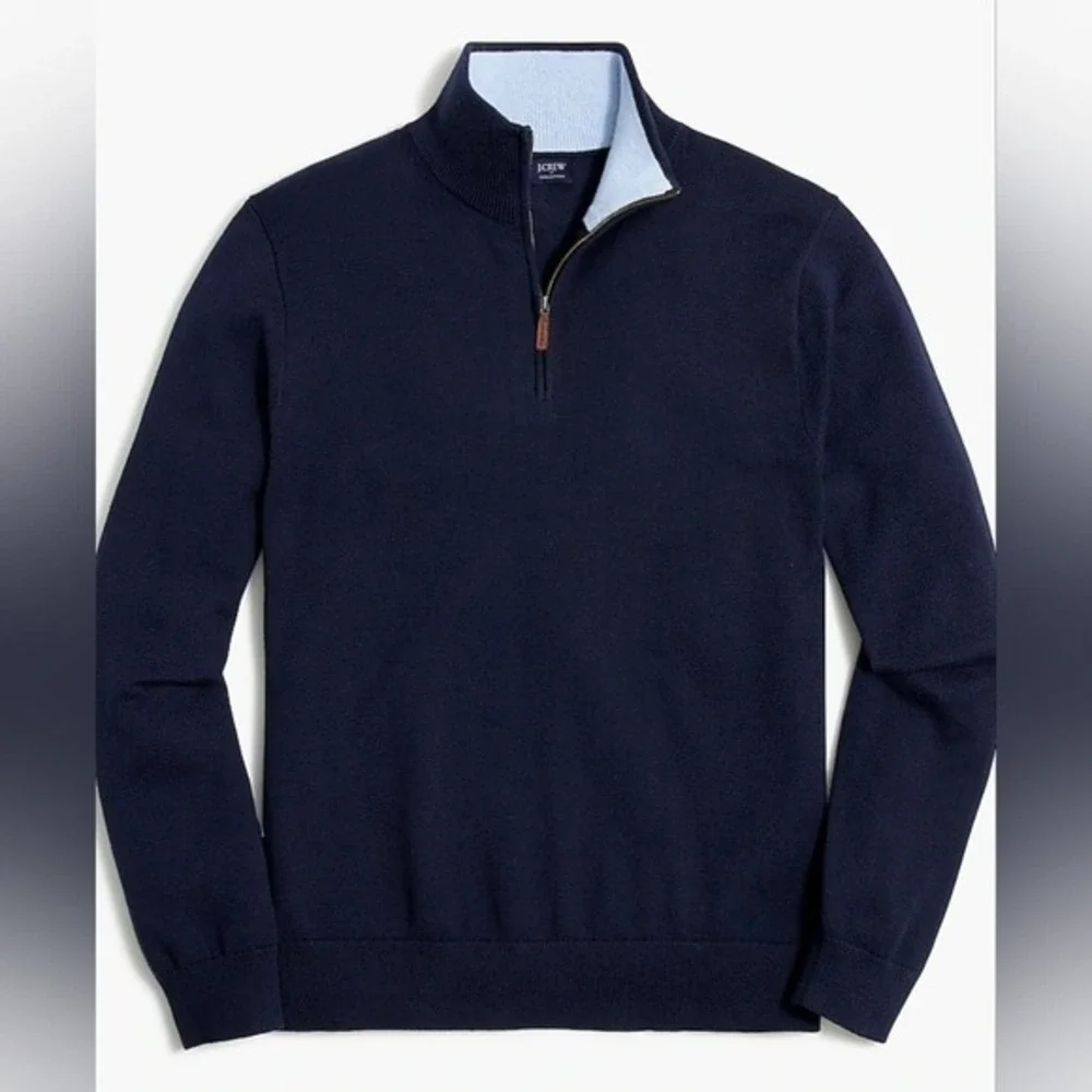 J. Crew Factory Cotton half-zip‎ sweater NWOT M